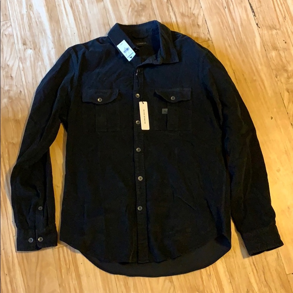 Express button up corduroy shirt Medium